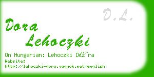 dora lehoczki business card